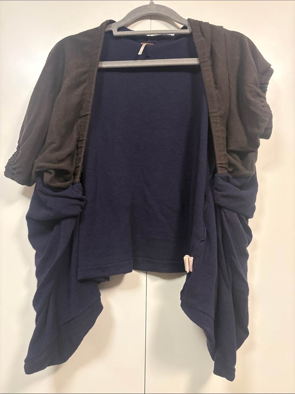 Free People cotton & linen short sleeve duster M